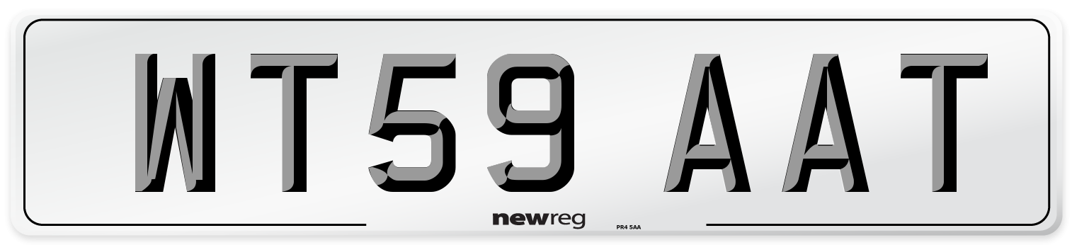 WT59 AAT Number Plate from New Reg